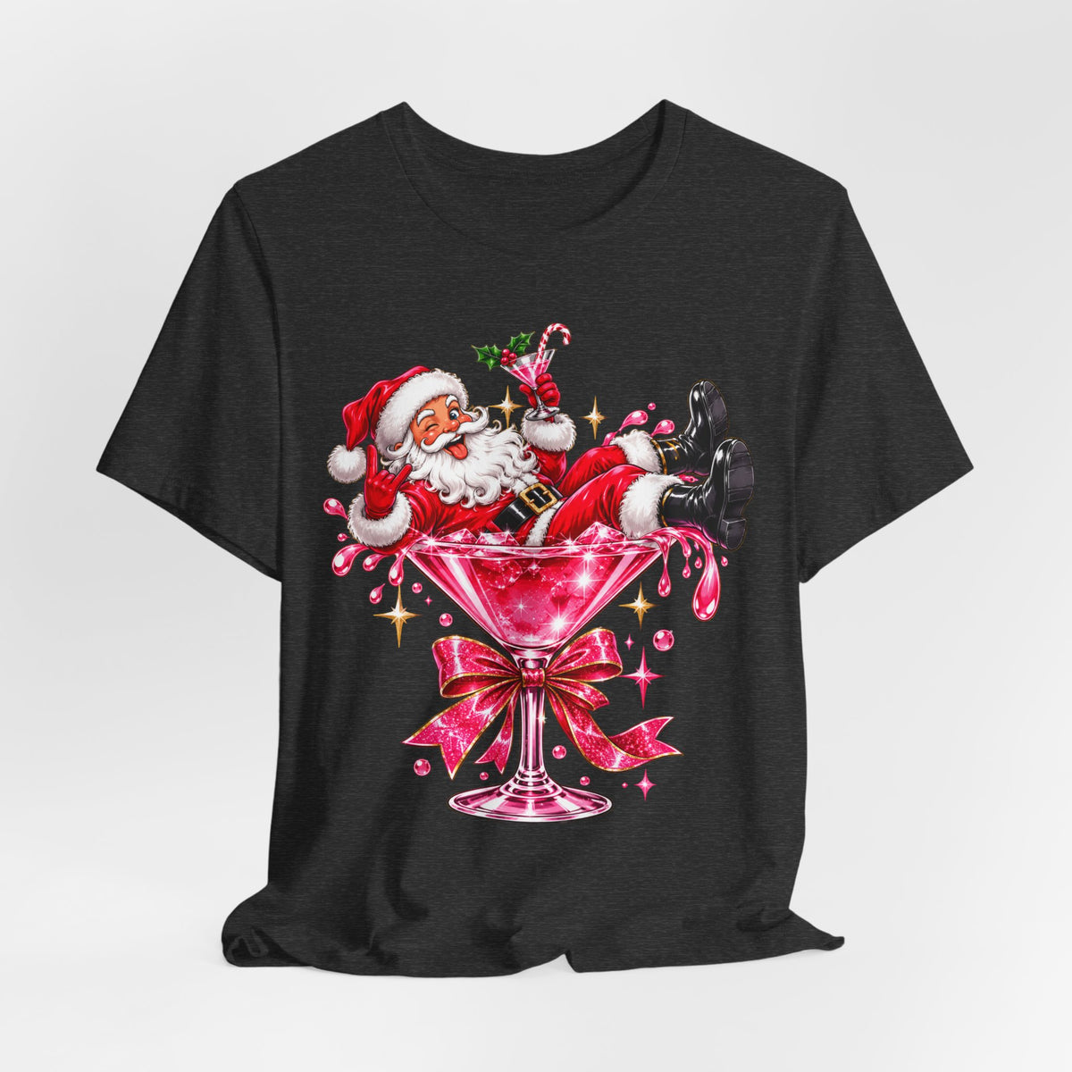 Santa glass Tee