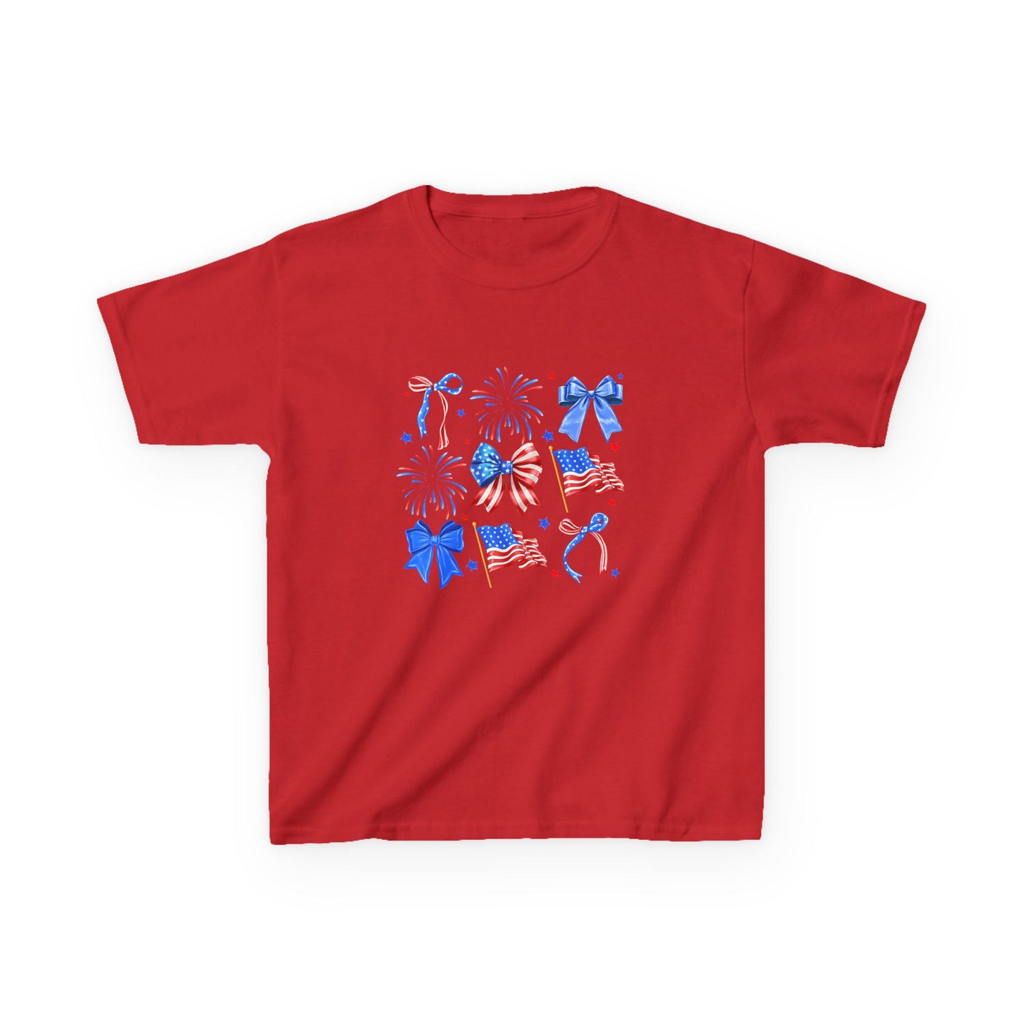 Kids Tee - Patriotic Bows & Flags
