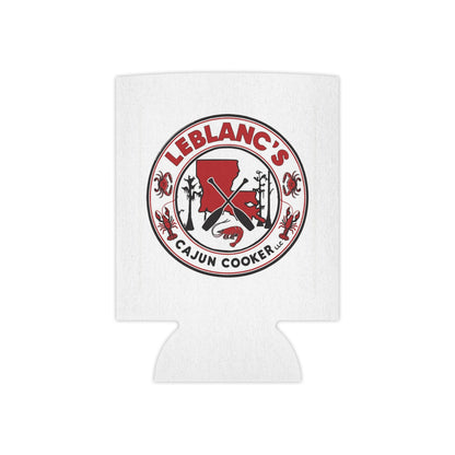 Can Cooler — Leblanc's Cajun Cooker Logo & "Pinch. Peel. Eat. Repeat." Beer Can Cooler