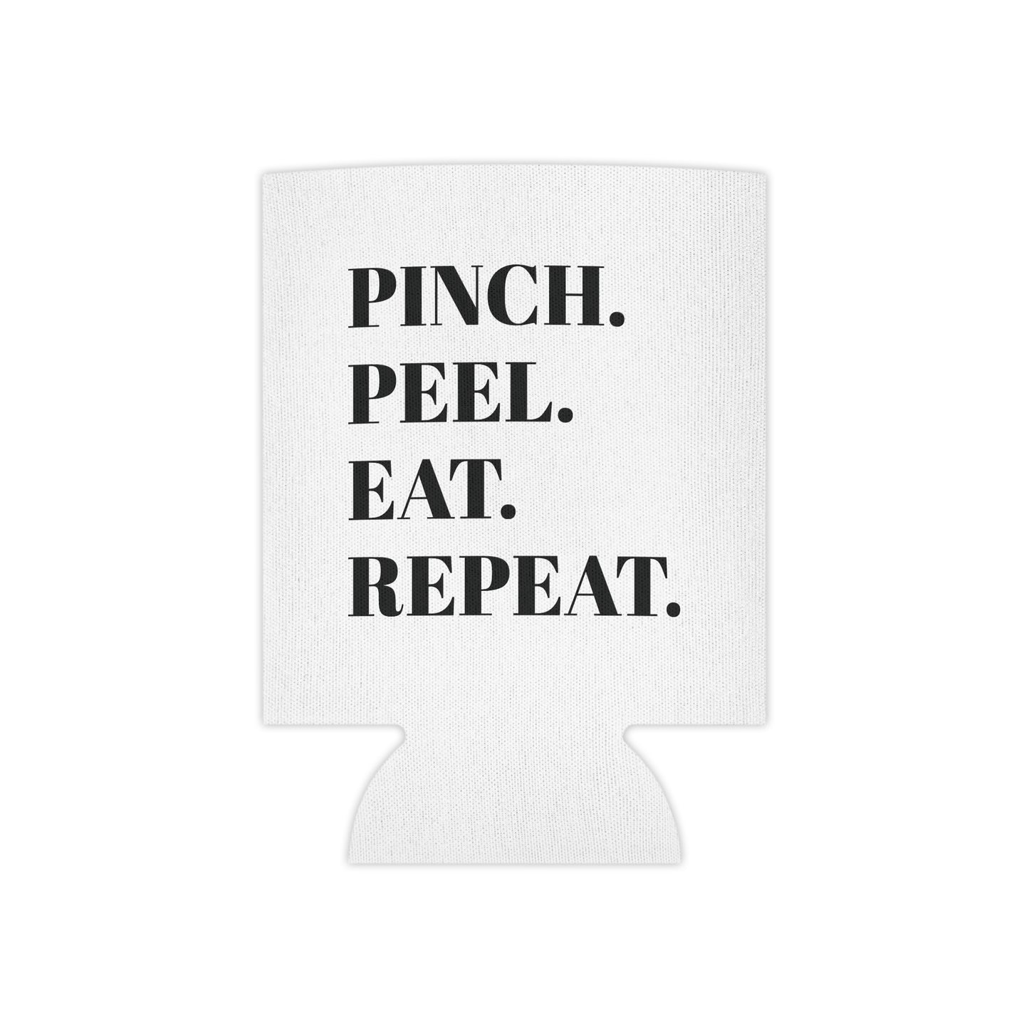 Can Cooler — Leblanc's Cajun Cooker Logo & "Pinch. Peel. Eat. Repeat." Beer Can Cooler