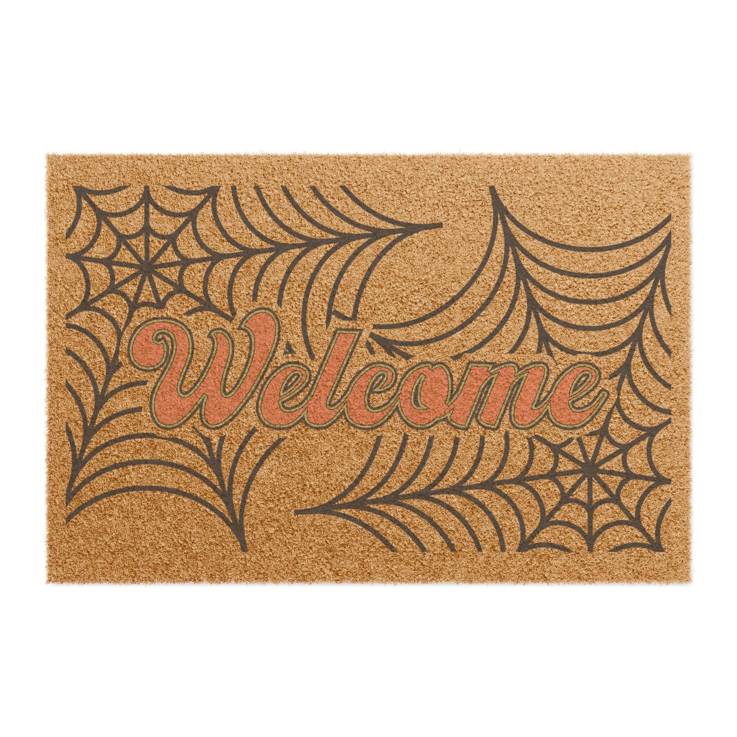 Welcome spider web doormat