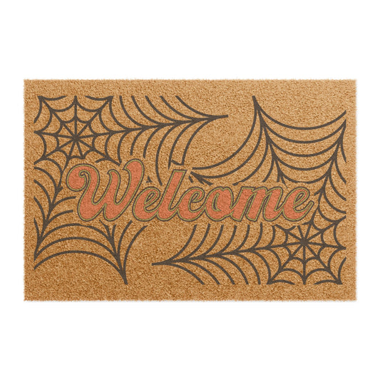 Welcome spider web doormat