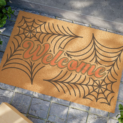 Welcome spider web doormat