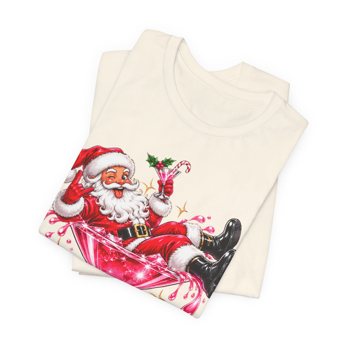 Santa glass Tee