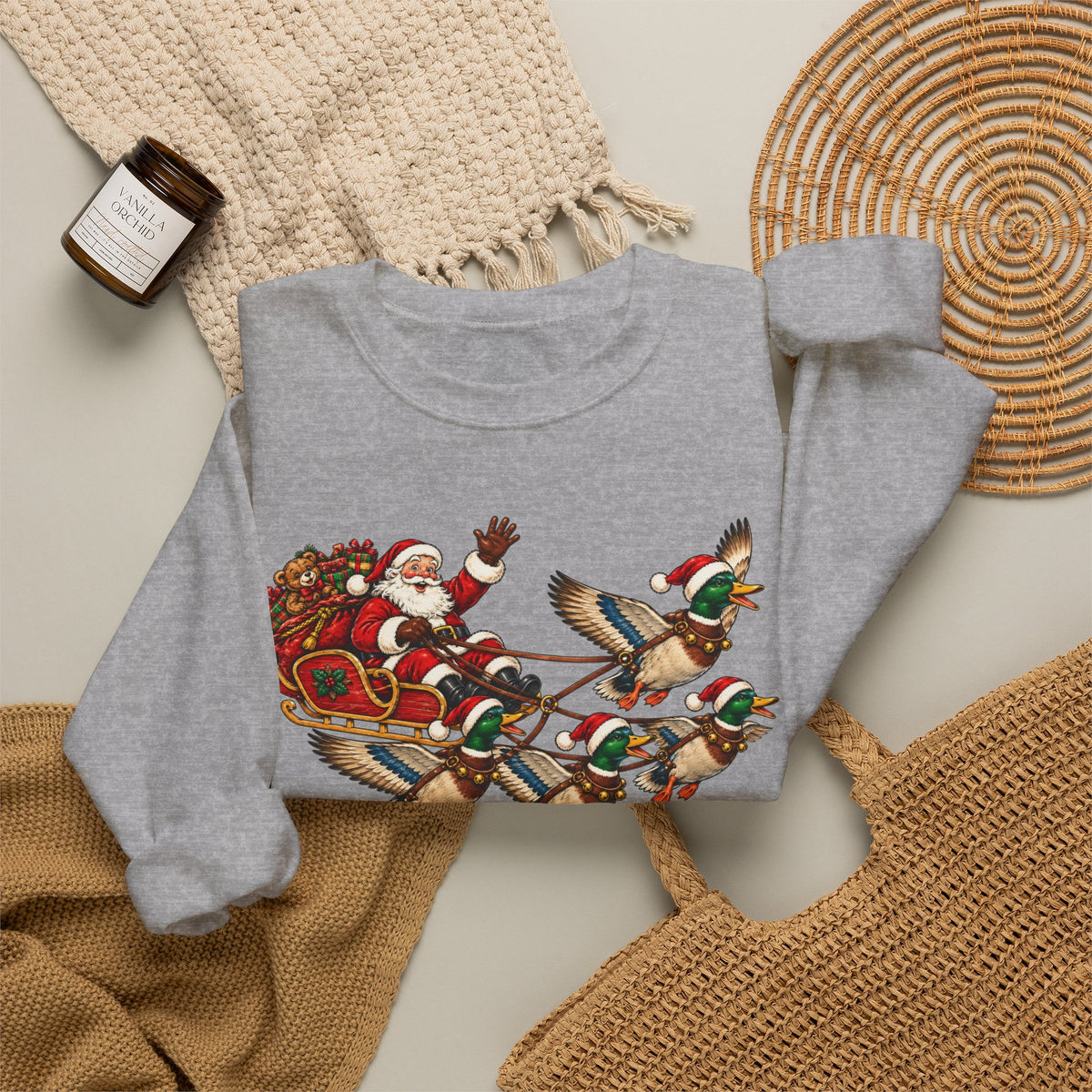 Santa Mallard Crewneck Sweatshirt