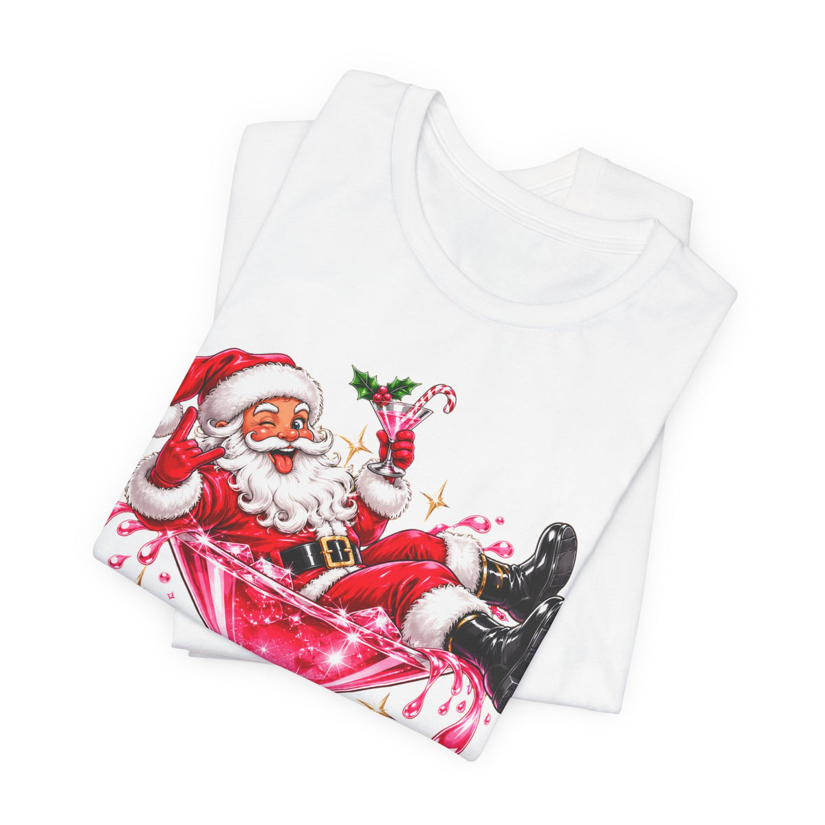 Santa glass Tee