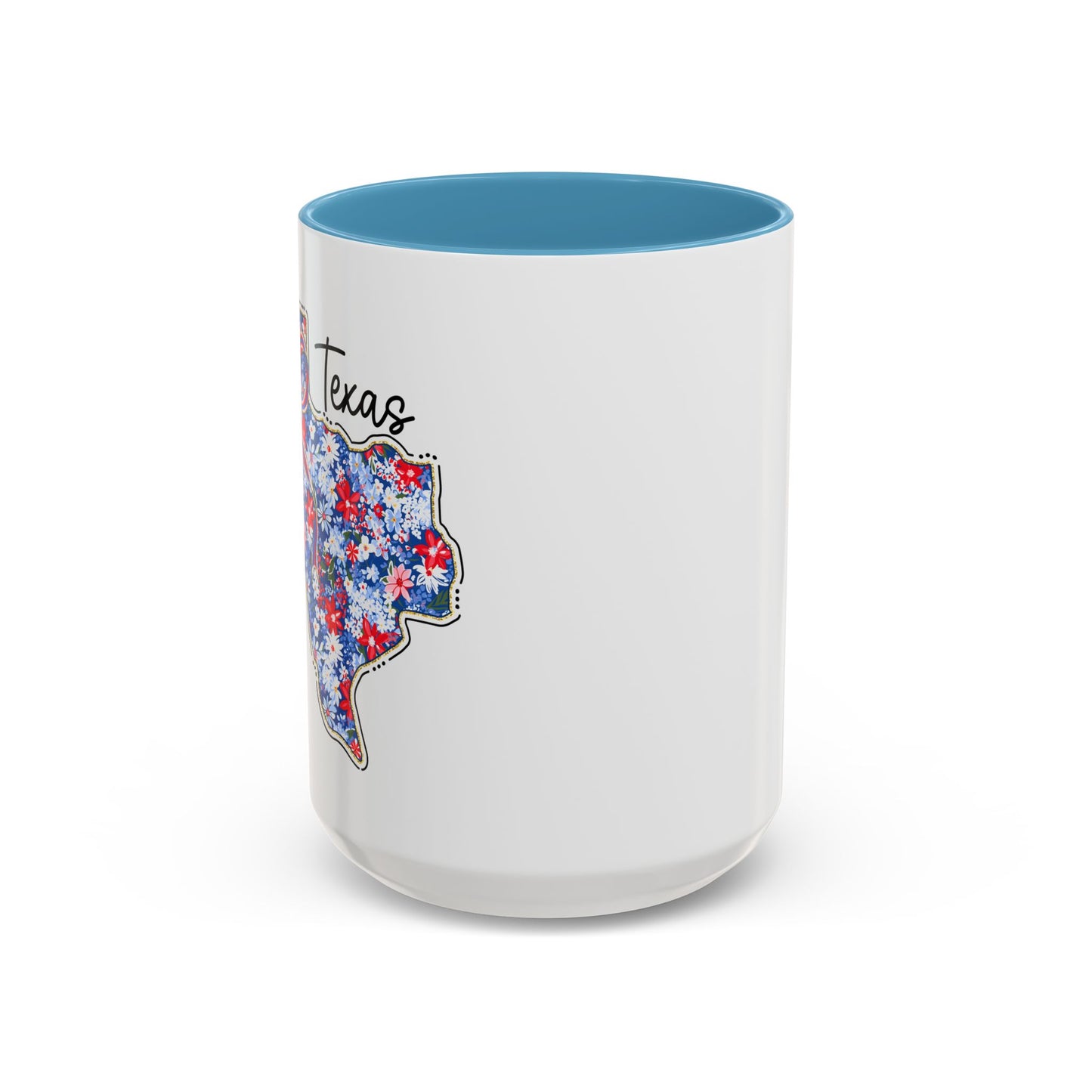 Texas Floral Map Accent Coffee Mug
