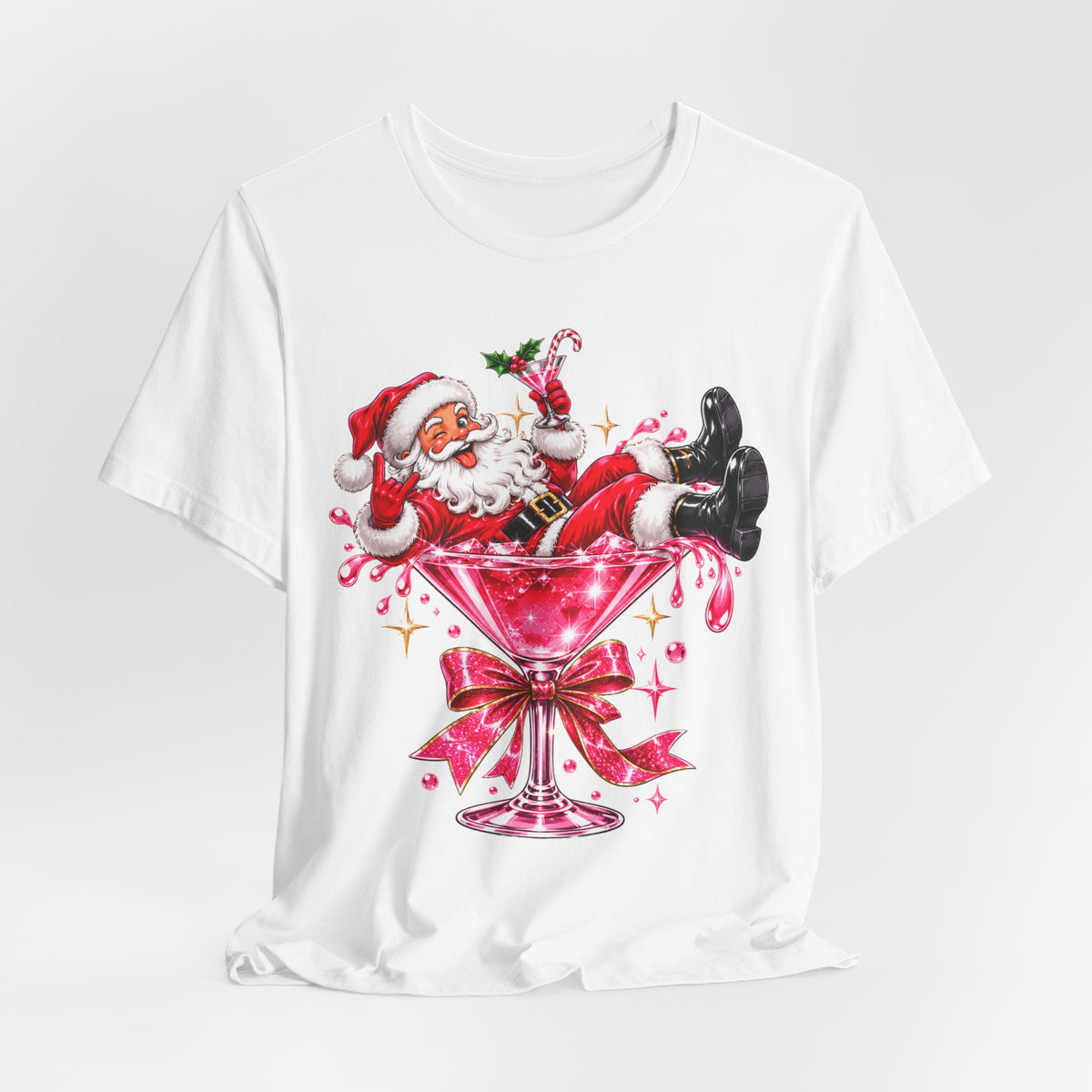 Santa glass Tee
