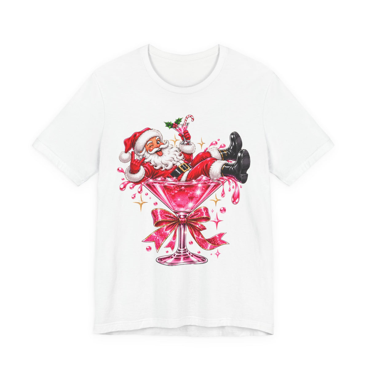 Santa glass Tee