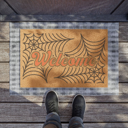Welcome spider web doormat