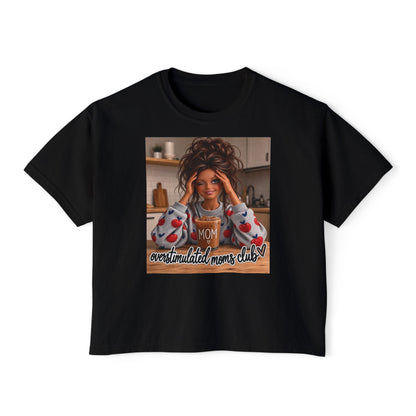 Overstimulated moms club brunette tee