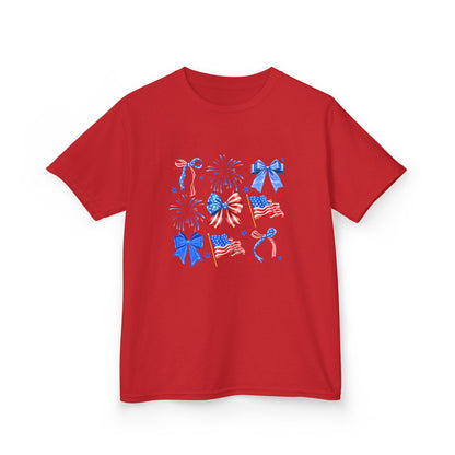 Kids Tee - Patriotic Bows & Flags