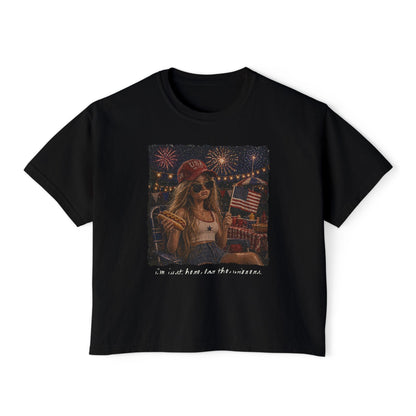 Patriotic Summer Girl Boxy Tee