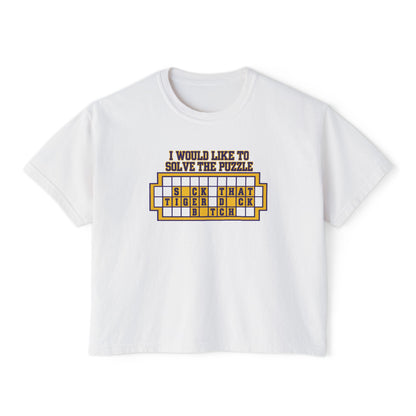 I would like to solve the puzzle tee
