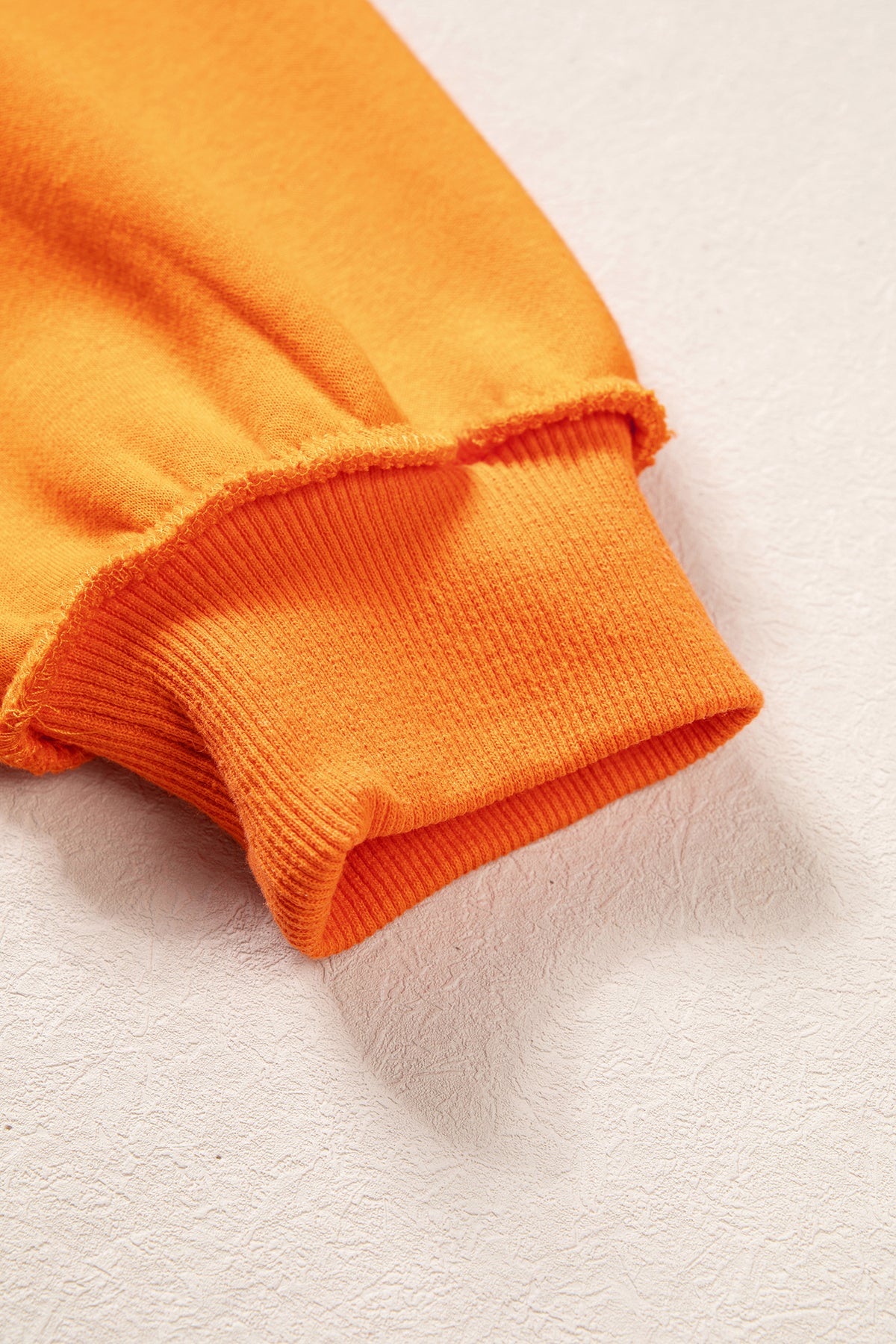 Orange PRAY Plaid Embroidered Mock Neck Sweatshirt
