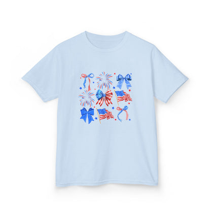 Kids Tee - Patriotic Bows & Flags