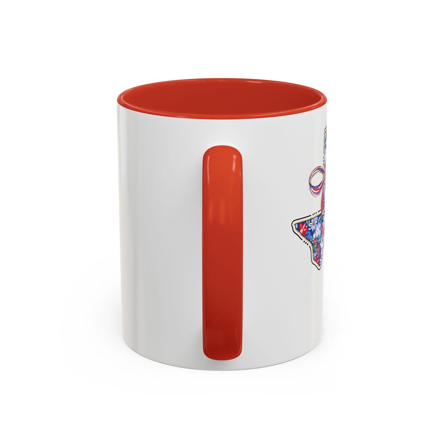 Texas Floral Map Accent Coffee Mug