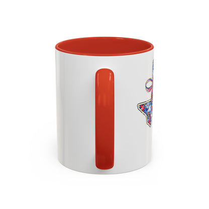 Texas Floral Map Accent Coffee Mug