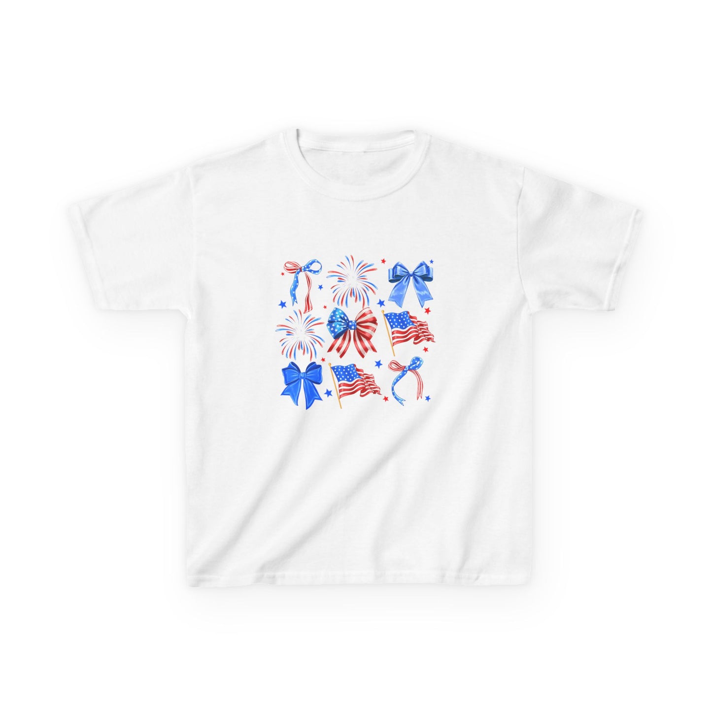 Kids Tee - Patriotic Bows & Flags