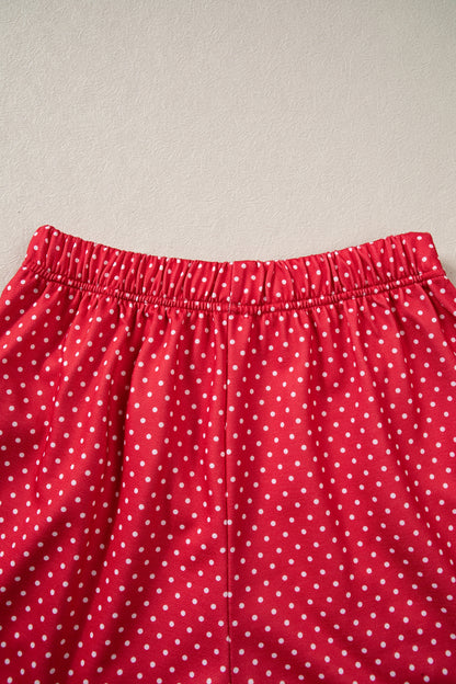 Red Plaid MERRY Holiday Long Sleeve Top and Shorts Set