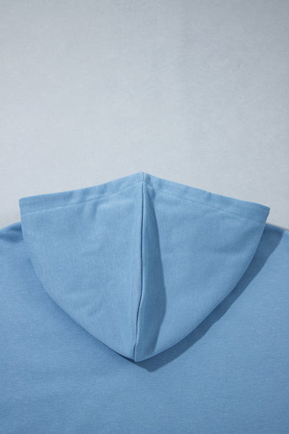 Beau Blue Polka Dot Hooded Zip-Up Sweatshirt