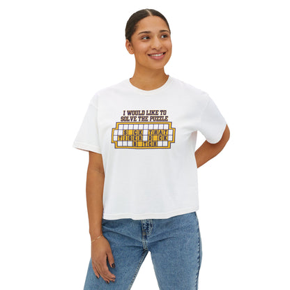 I would like to solve the puzzle tee