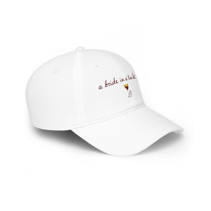 A bride in a Tini Bit baseball cap