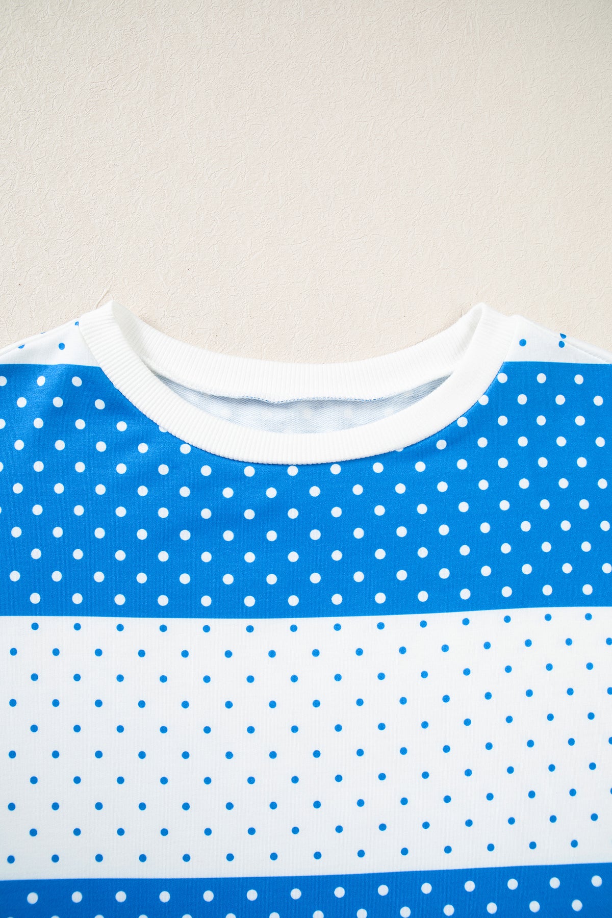 Brown Polka Dot Patchwork Colorblock Long Sleeve Top