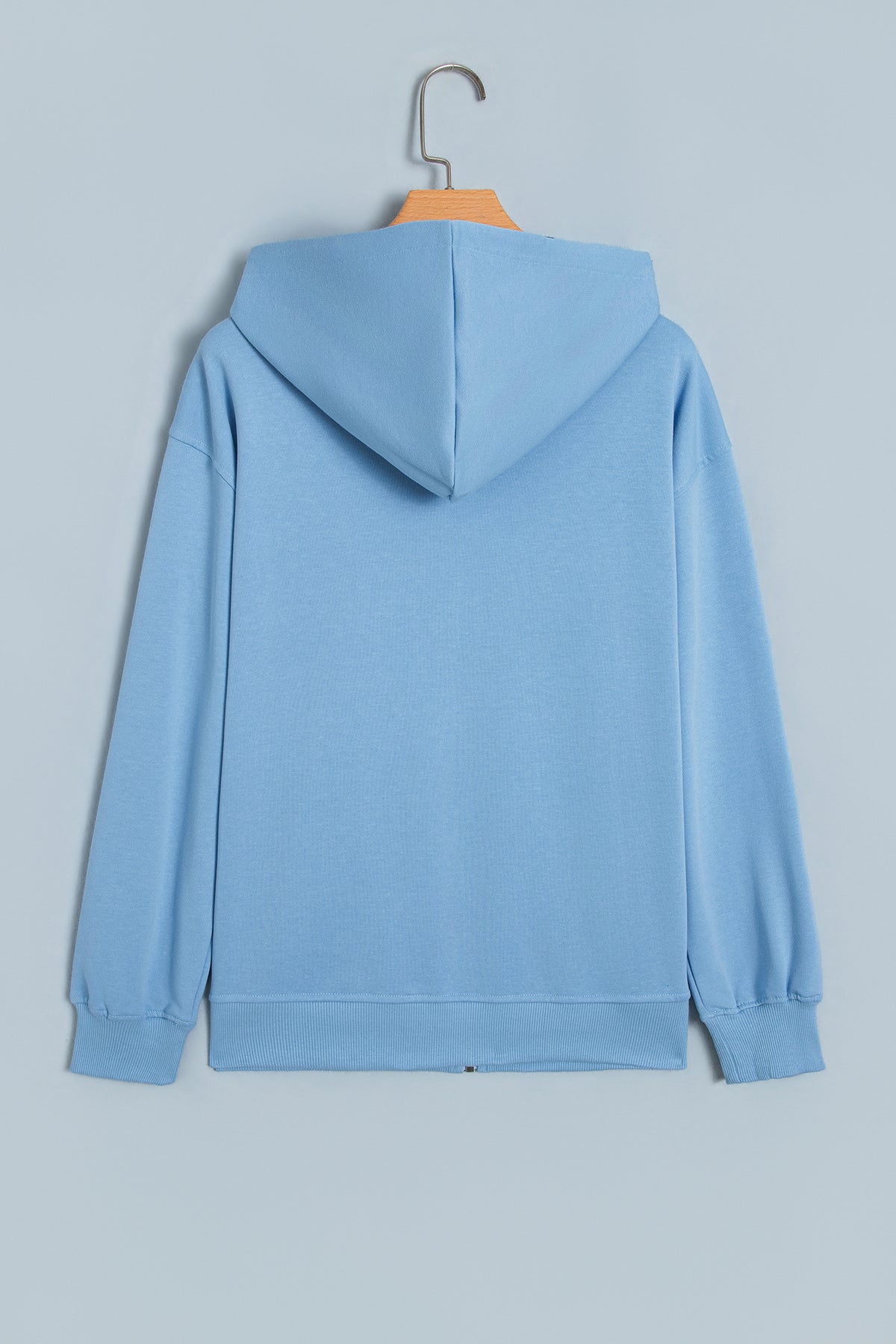 Beau Blue Polka Dot Hooded Zip-Up Sweatshirt