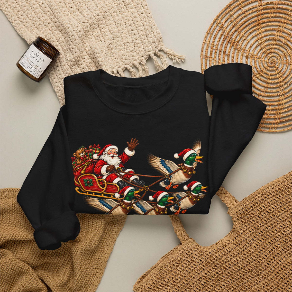 Santa Mallard Crewneck Sweatshirt