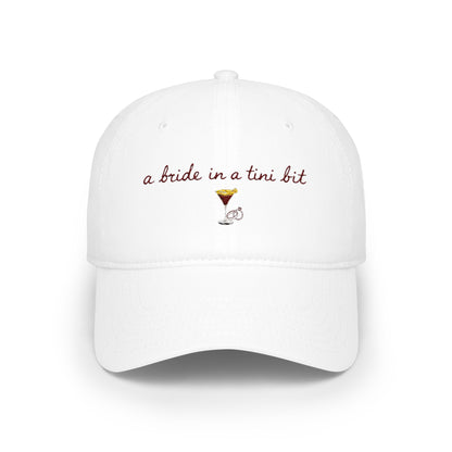 A bride in a Tini Bit baseball cap