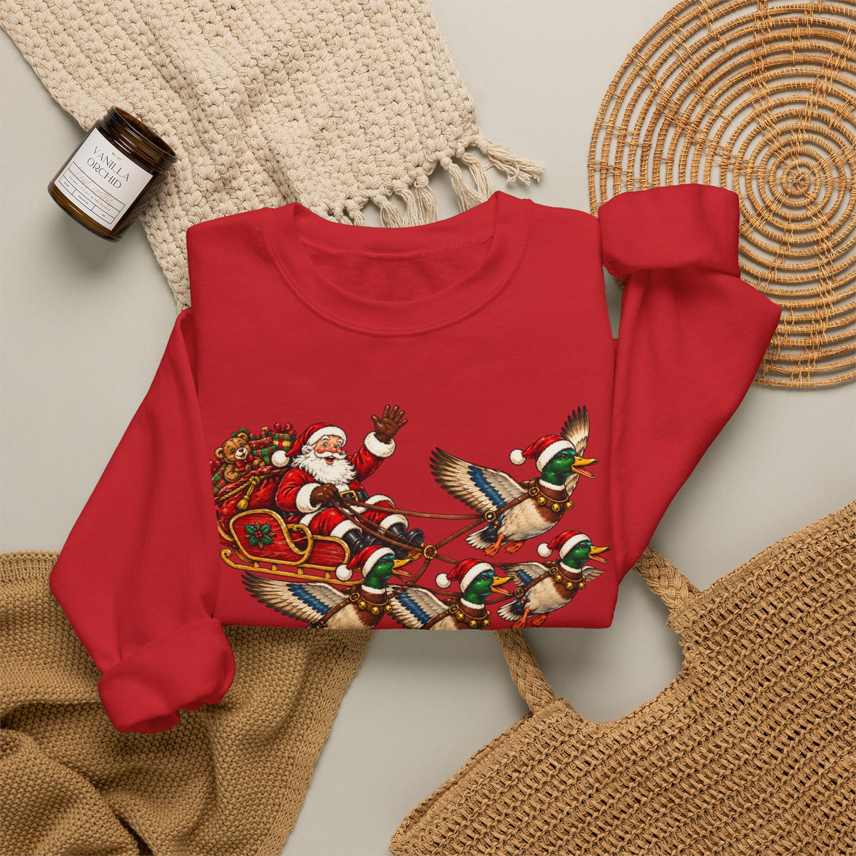 Santa Mallard Crewneck Sweatshirt