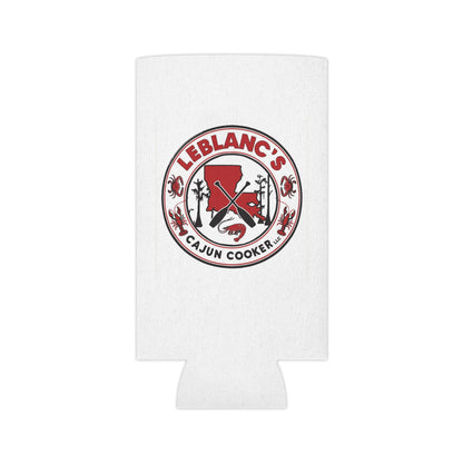 Can Cooler — Leblanc's Cajun Cooker Logo & "Pinch. Peel. Eat. Repeat." Beer Can Cooler