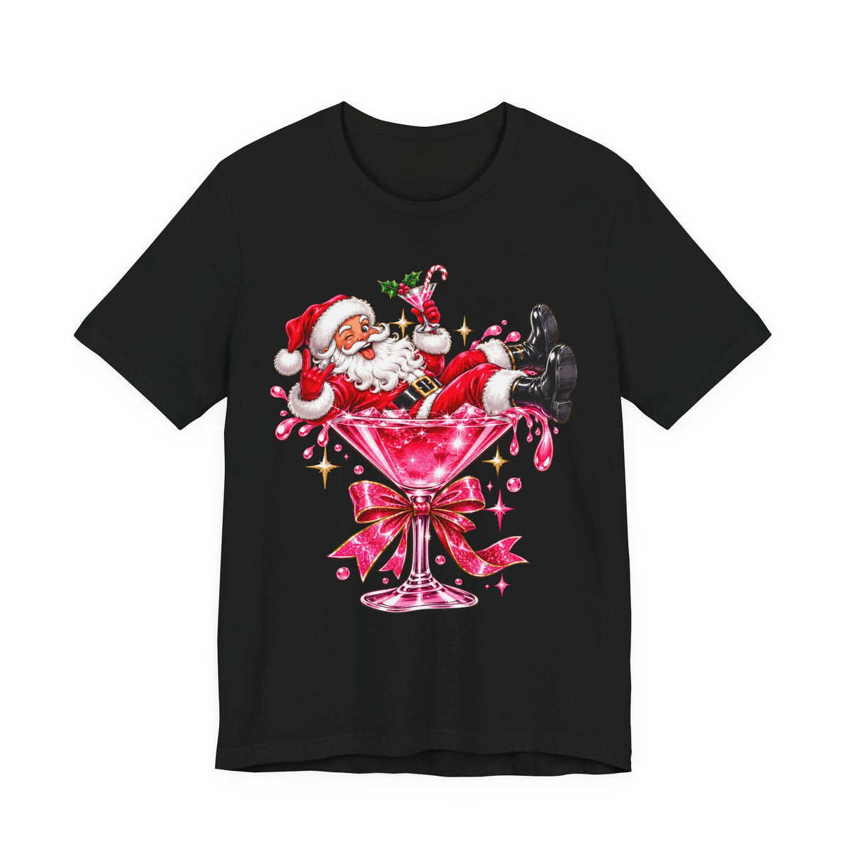 Santa glass Tee
