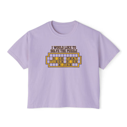 I would like to solve the puzzle tee