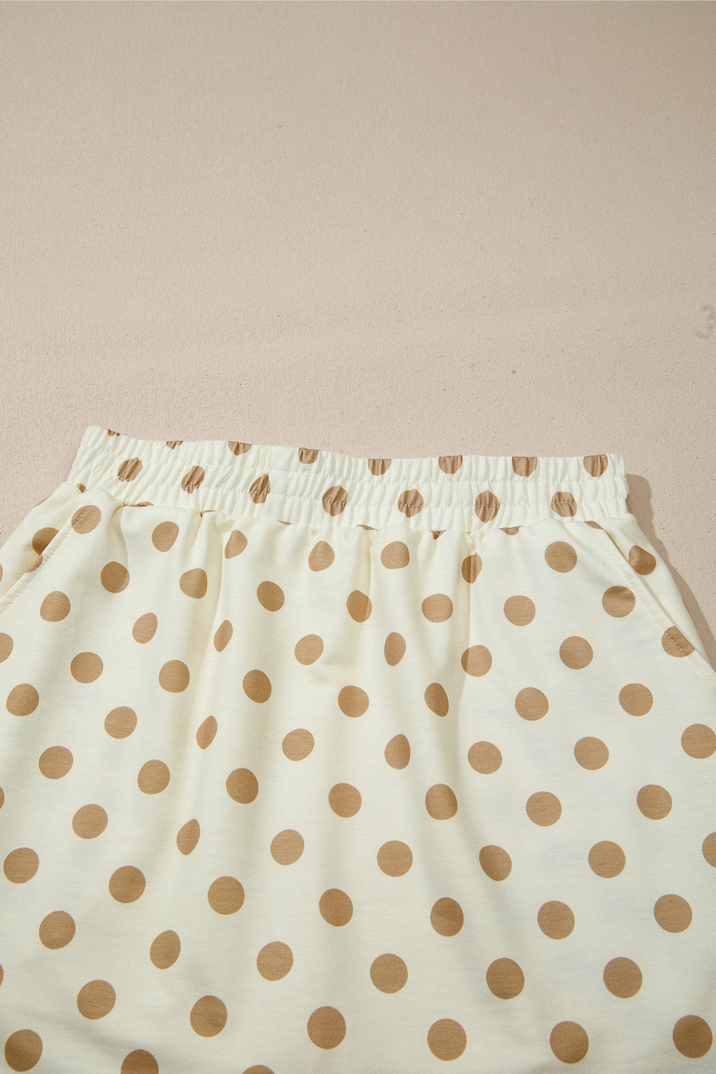 Orange Polka Dot Hooded Long Sleeve Top Casual Mini Skort Set