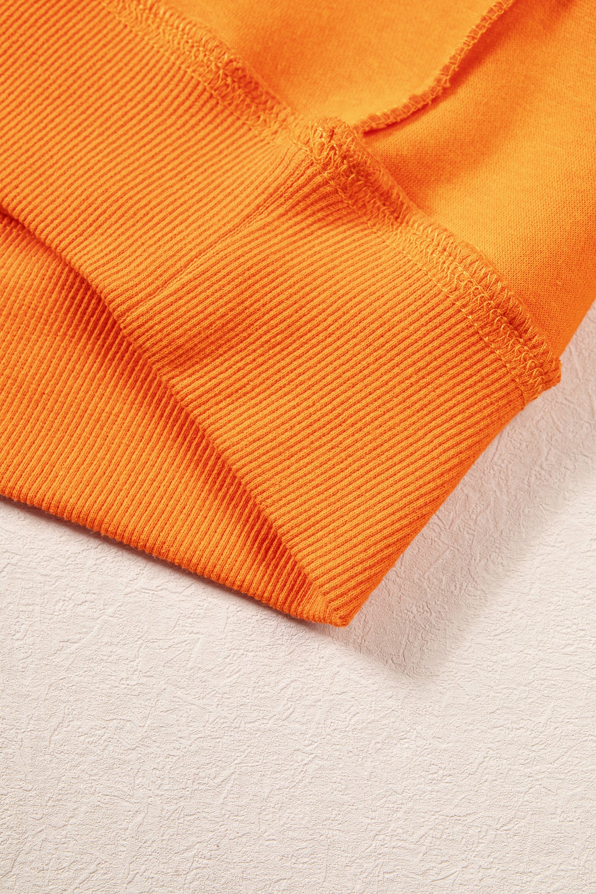 Orange PRAY Plaid Embroidered Mock Neck Sweatshirt