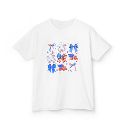 Kids Tee - Patriotic Bows & Flags