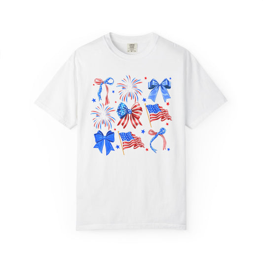 Patriotic Bows & Fireworks T-Shirt