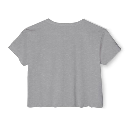 Crop Top — Cute French Bulldog Drinking Iced Coffee Graphic