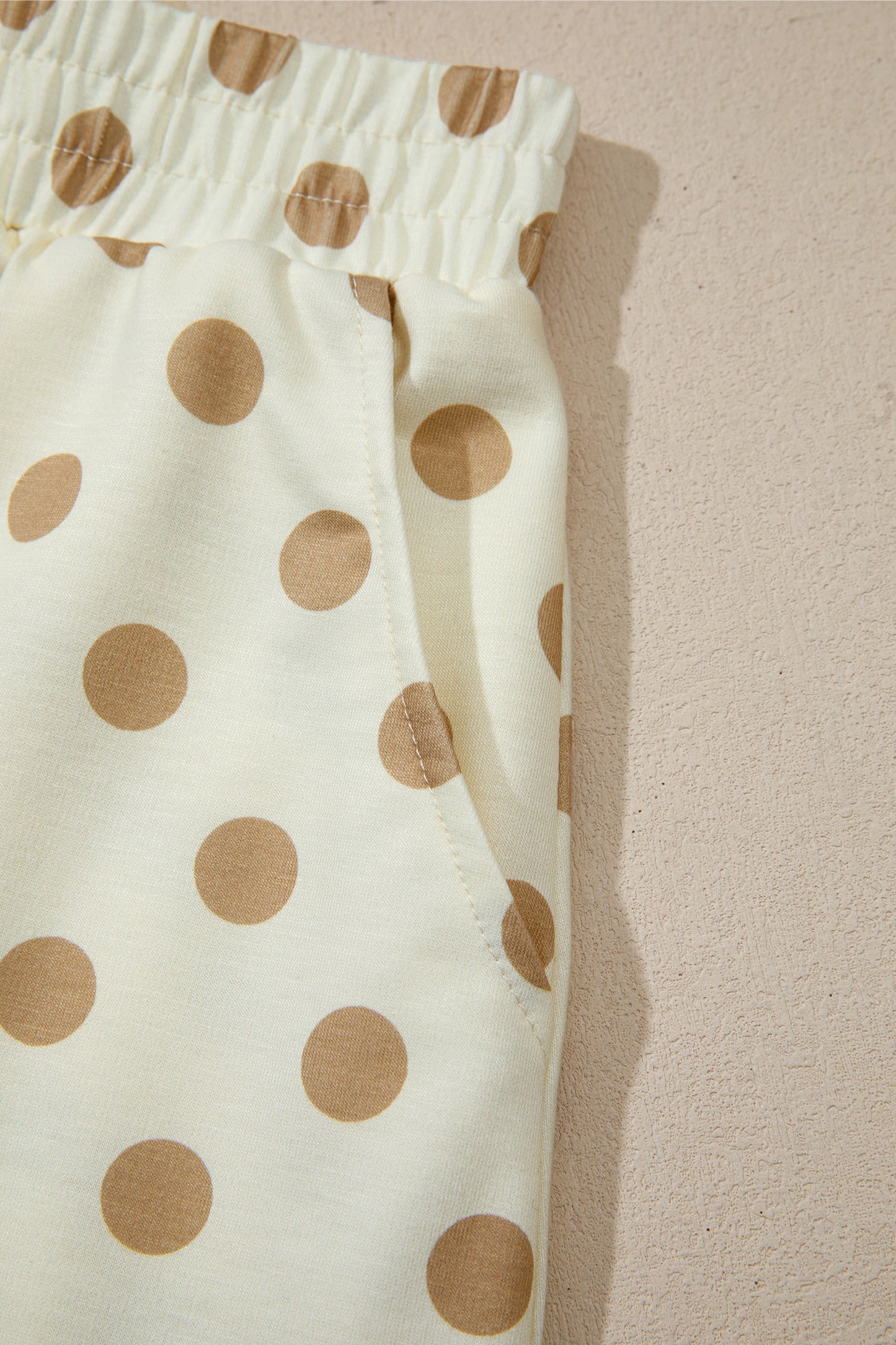 Orange Polka Dot Hooded Long Sleeve Top Casual Mini Skort Set