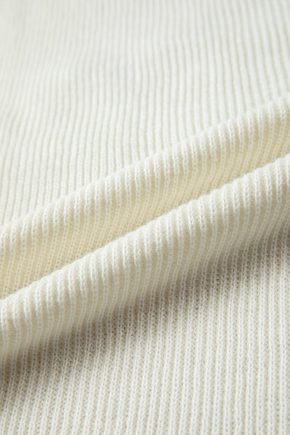 Beige Drop Shoulder Game Day Letter Print Pullover Sweater