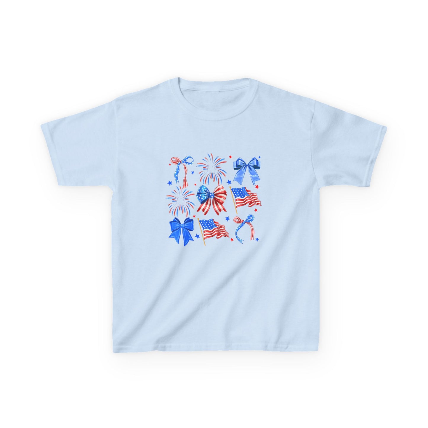 Kids Tee - Patriotic Bows & Flags