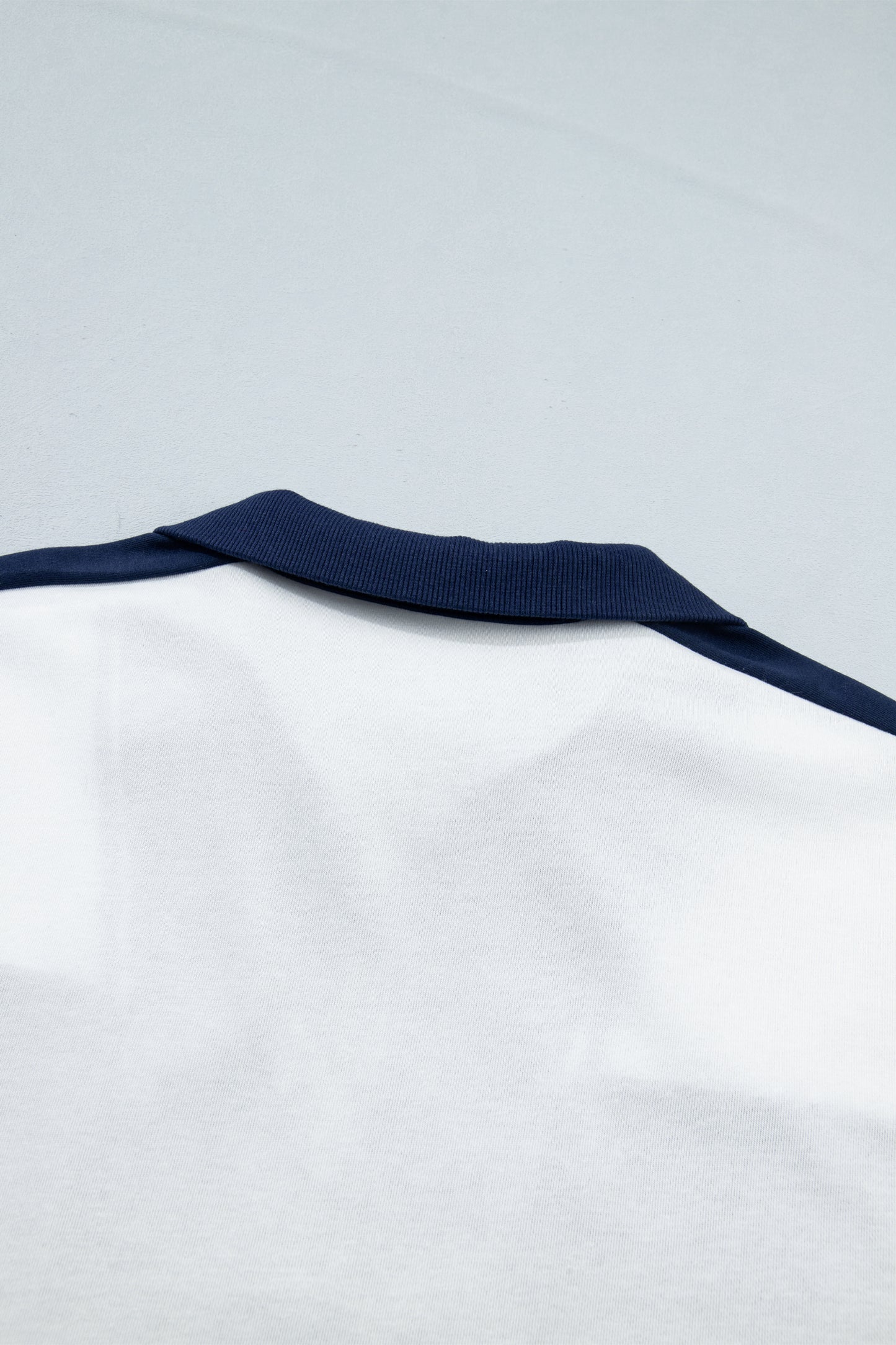 Prussian Blue Exposed Seam Detail Half Sleeve Top Elastic Waist Shorts 2pcs Set