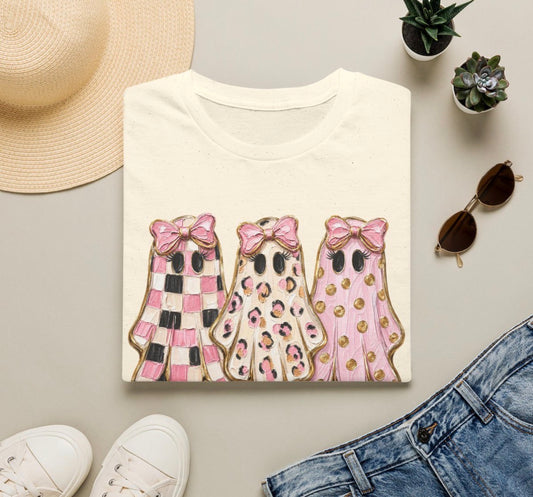 Pink ghost tee