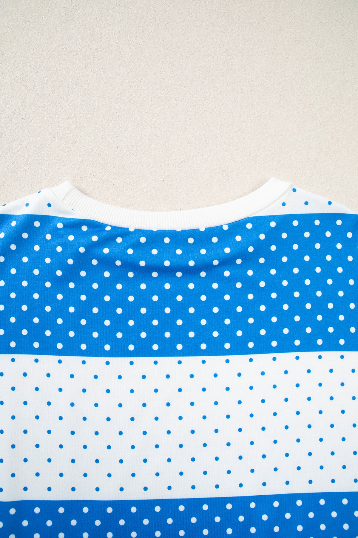 Brown Polka Dot Patchwork Colorblock Long Sleeve Top