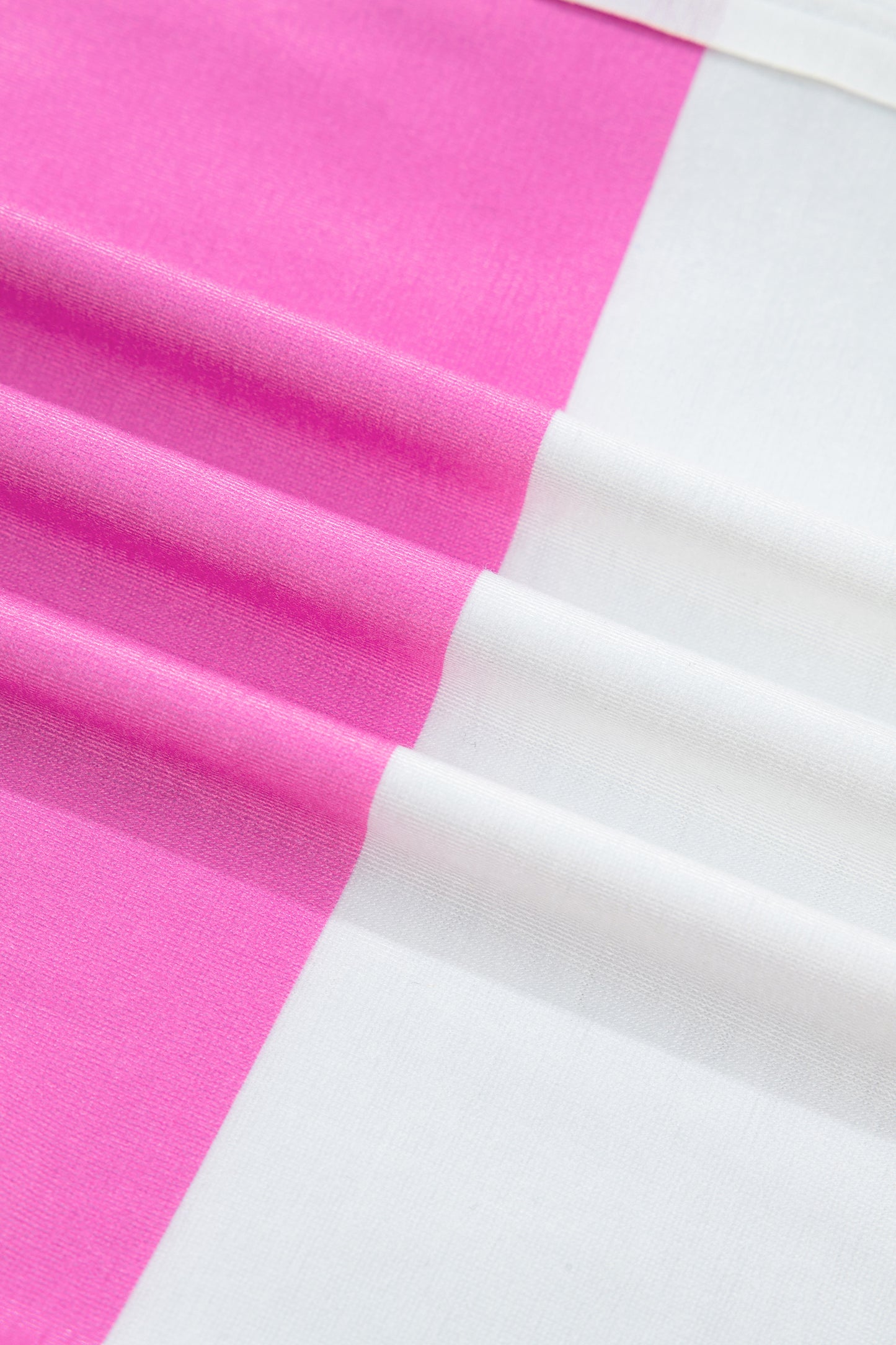 Rose Stripe Colorblock Trim Polo Tee Drawstring Mini Skirt 2pcs Set