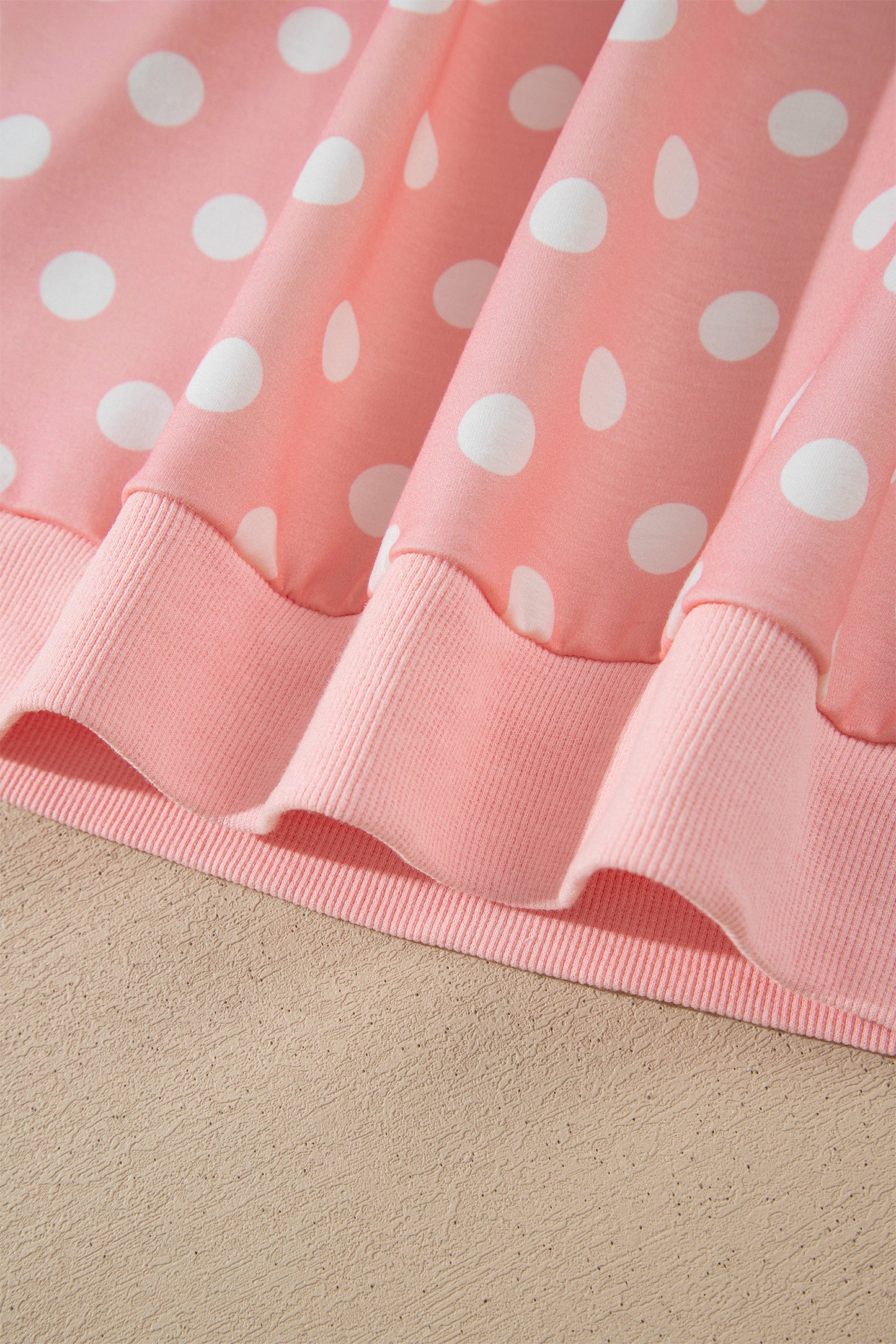 Orange Polka Dot Hooded Long Sleeve Top Casual Mini Skort Set